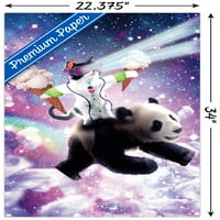 Джеймс Букър-Лазер Рейв Пространство Котка Стена Плакат, 22.375 34