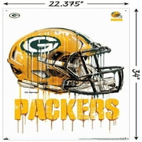 Green Bay Packers - Плакат за стена на капене с бутални щифтове, 22.375 34