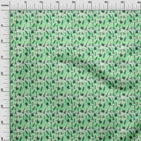 OneOone Polyester Spande Светлият зелена тъкан Пътна рокля Материал за печат от печат от широк двор