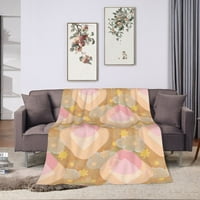 Фантастична облачна геометрия хвърляне на одеяло, супер меко антилигиращо одеяла с фланели, 60 x50