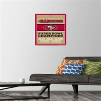 SAN FRANCISCO 49ers - Плакат за шампиони стена с бутални щифтове, 14.725 22.375